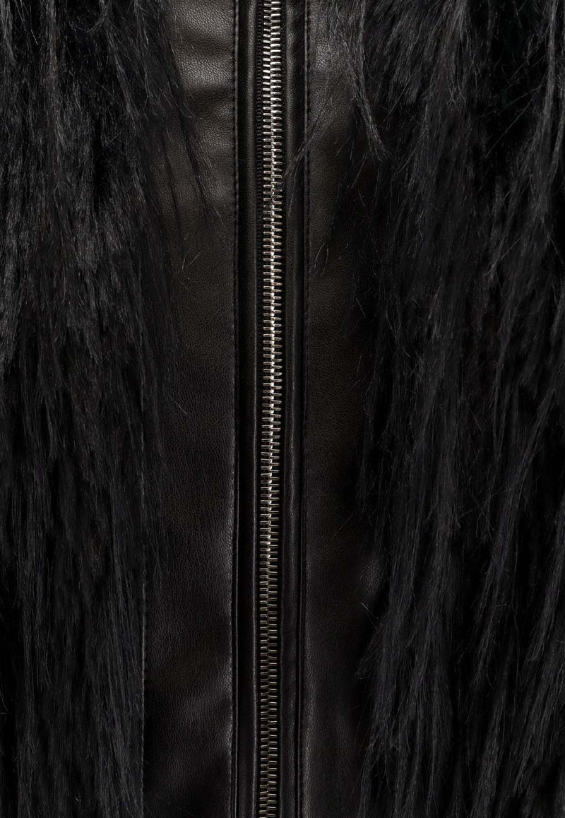 Hugo Boss Cecool Faux Leather Feathered Jacket Black 50548357001_Black_30893634