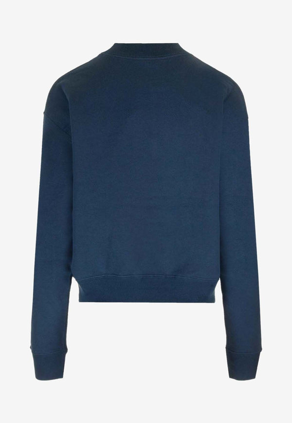 Chloé Logo Print Sweatshirt Blue CH24AJH121924C6_CLASSIC NAVY_41114733