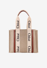 Chloé Woody Tote Bag Beige CHC22AS383I2690U_White - Brown 1_41114757