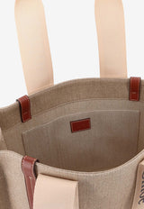 Chloé Woody Tote Bag Beige CHC22AS383I2690U_White - Brown 1_41114757