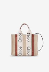 Chloé Small Woody Tote Bag Beige CHC22AS397I2690U_White - Brown 1_41114754