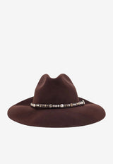 Golden Goose DB Embellished Fedora Hat Brown GUP01079P00067655429_CHICORY COFFEE_38331885
