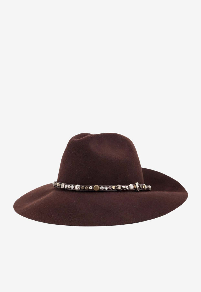 Golden Goose DB Embellished Fedora Hat Brown GUP01079P00067655429_CHICORY COFFEE_38331885