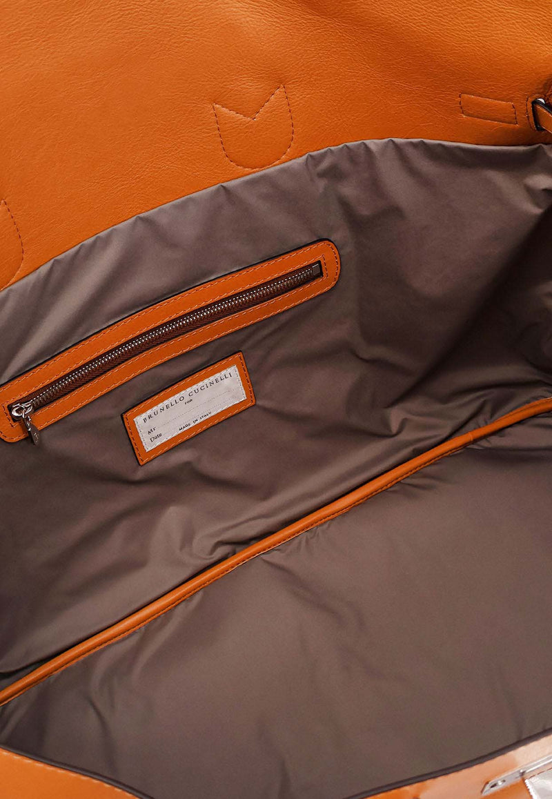 Brunello Cucinelli Leather Travel Bag Brown MBTGBU071C001_Denim_38415188