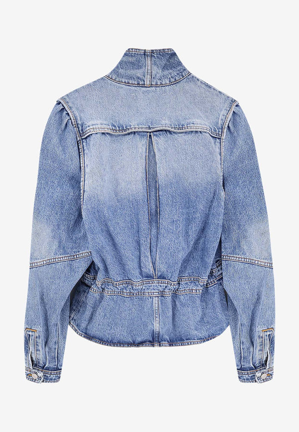 Isabel Marant Dolie Washed Denim Jacket Blue VE0614FAD1H02I30LU_Blue_41973263