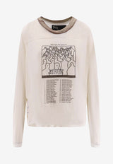 Paly Hollywood Heavens Gate Ringer Long-Sleeved T-shirt White 3U003Q3009VWTWHITE_White_30010013