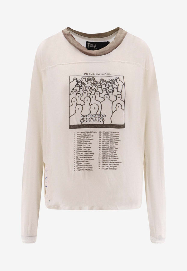 Paly Hollywood Heavens Gate Ringer Long-Sleeved T-shirt White 3U003Q3009VWTWHITE_White_30010013