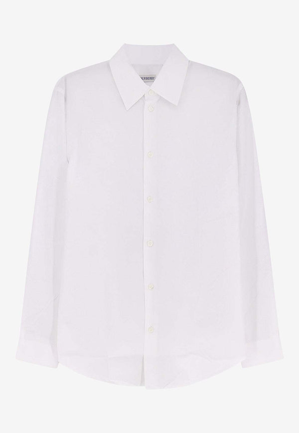 Burberry Long-Sleeved Buttoned Shirt White 8122007A1462_OPTIC  WHITE_40017414