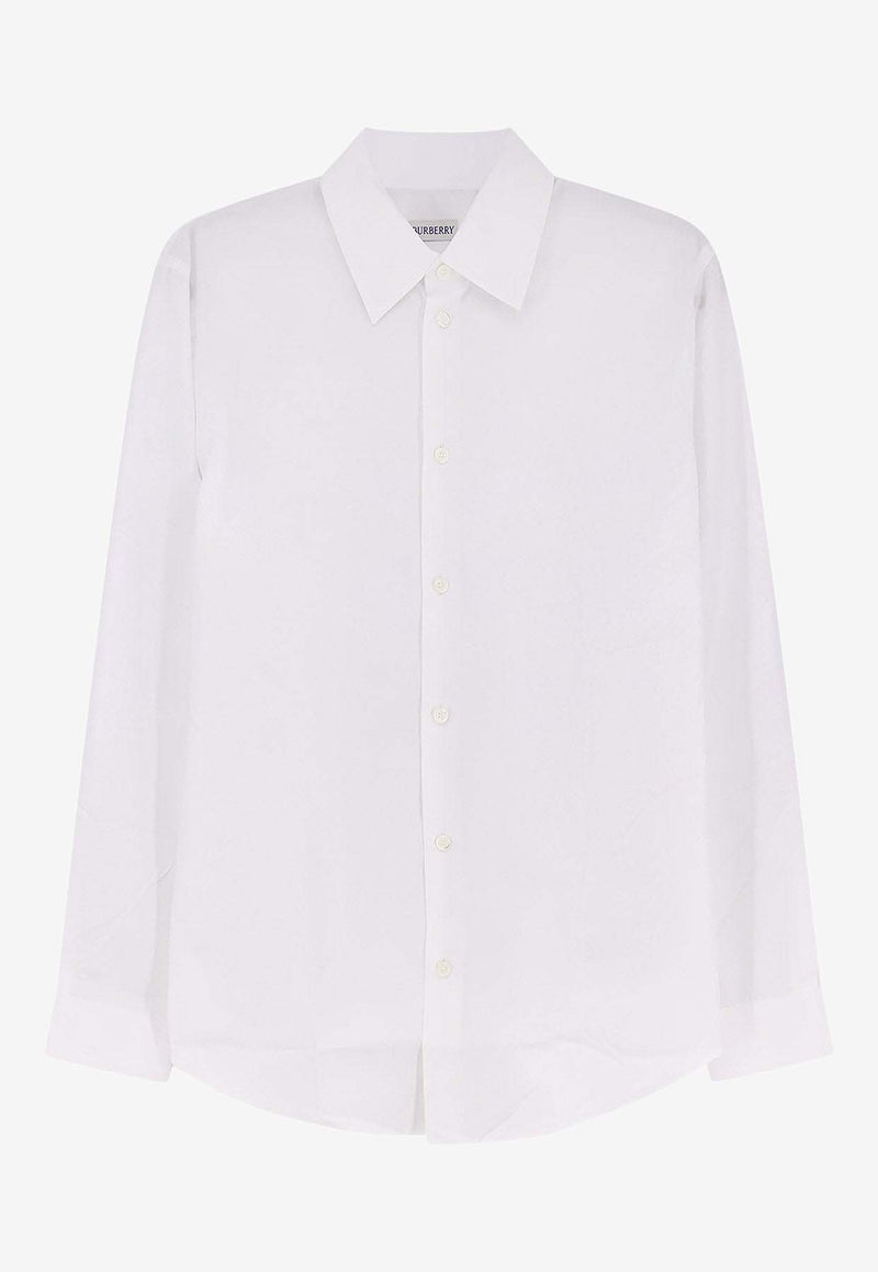 Burberry Long-Sleeved Buttoned Shirt White 8122007A1462_OPTIC  WHITE_40017414