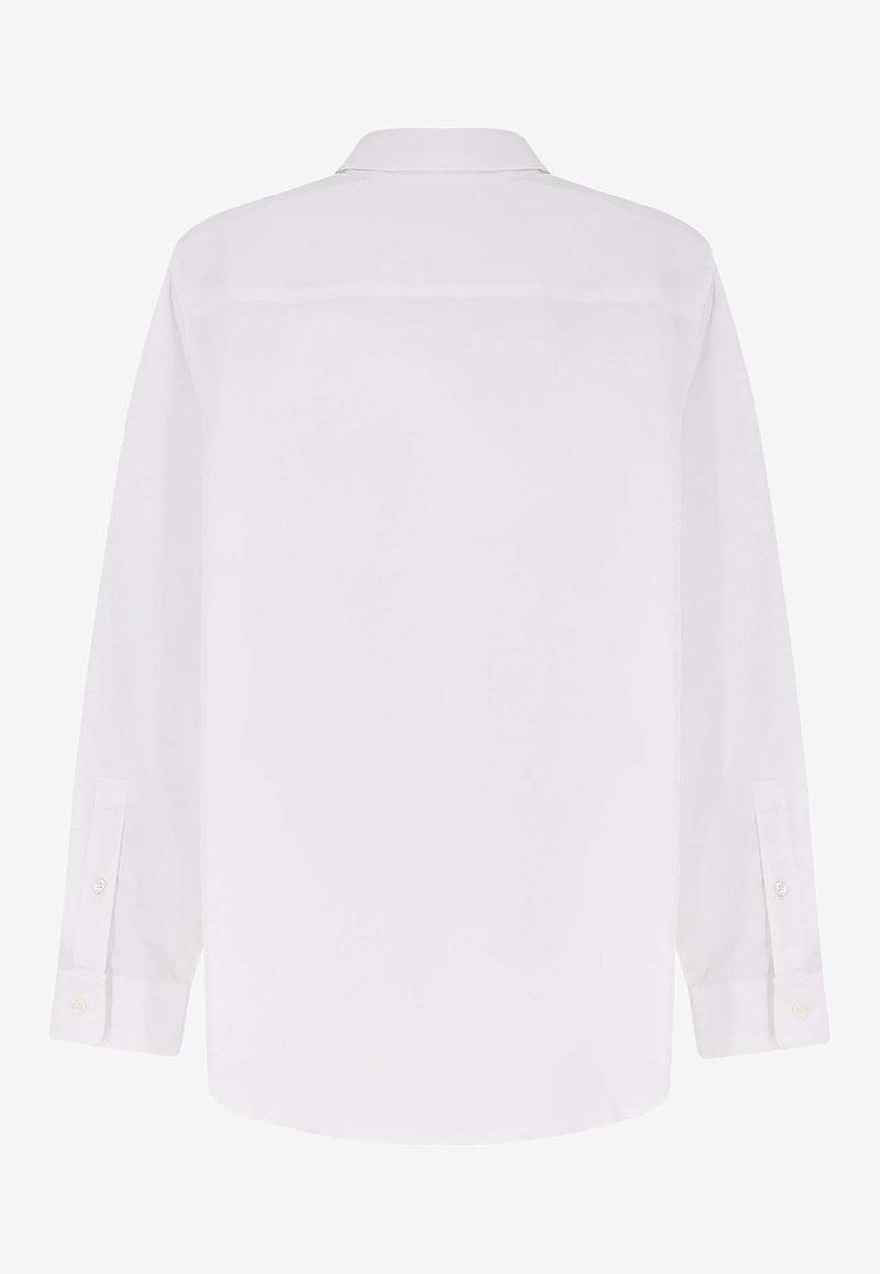 Burberry Long-Sleeved Buttoned Shirt White 8122007A1462_OPTIC  WHITE_40017414