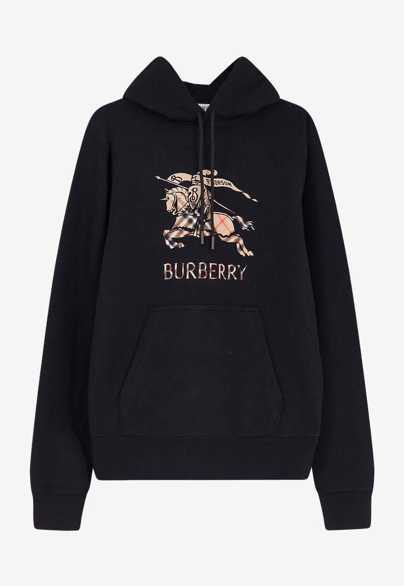 Burberry EKD Checked Patch Hooded Sweatshirt Black 8119021A1189_Black_40017715