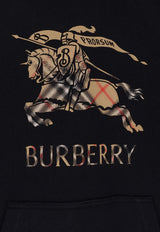 Burberry EKD Checked Patch Hooded Sweatshirt Black 8119021A1189_Black_40017715