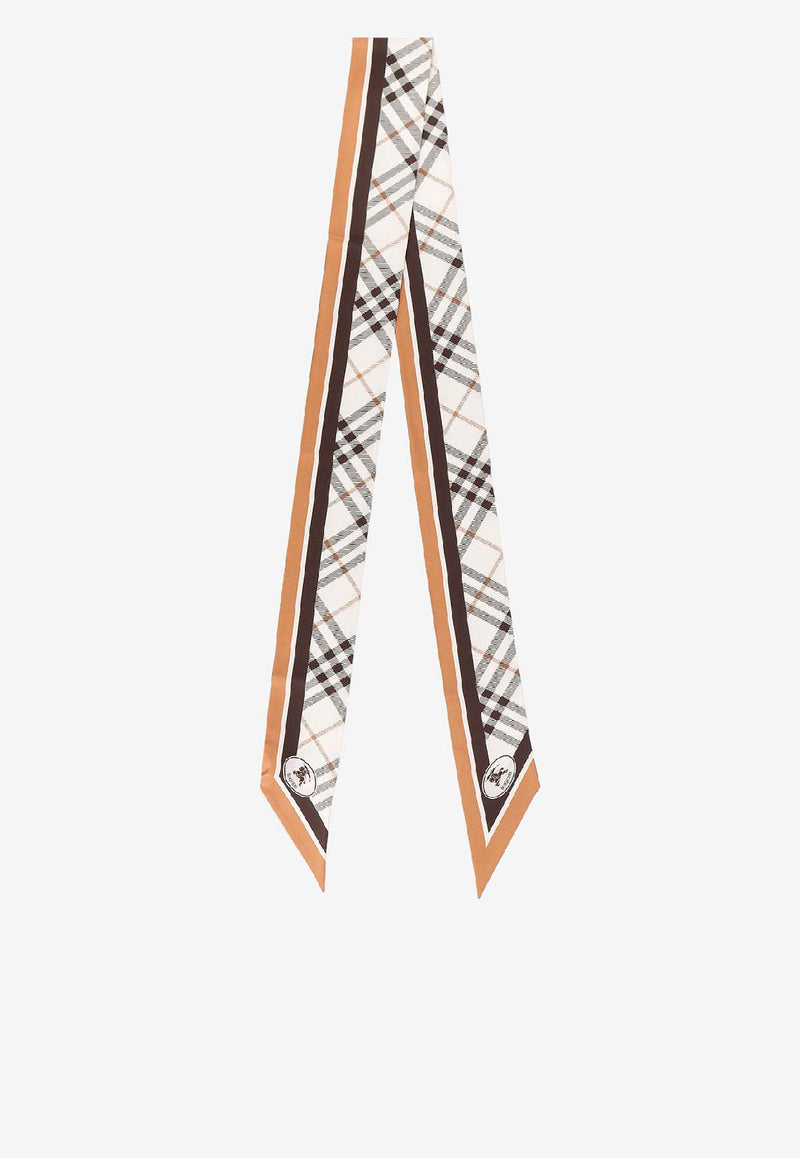Burberry Checked Silk Tie Beige 8120320A4486_Pebble white_40017702