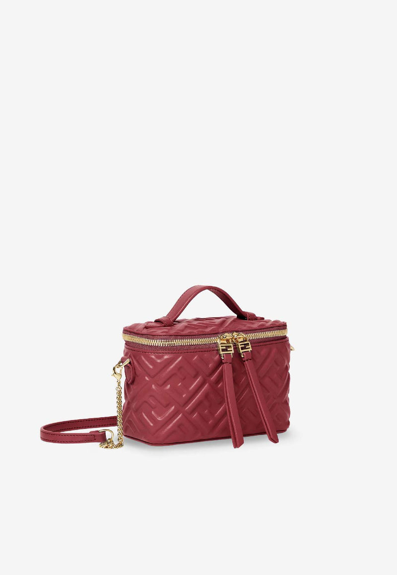 Fendi Embossed FF Vanity Crossbody Bag Red 8BS108AAJDF0YPU_RSO SCURO_41974881
