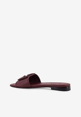 Fendi Baguette Leather Flat Sandals Bordeaux 8R8136AQY2F1TZ9_BORDEAUX BORDEA BORD_42821605
