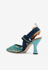 Fendi Colibri 55 Monogram Slingback Pumps Blue 8J8875AWCXF1V8V_NUDO DARK GIADA_42821610