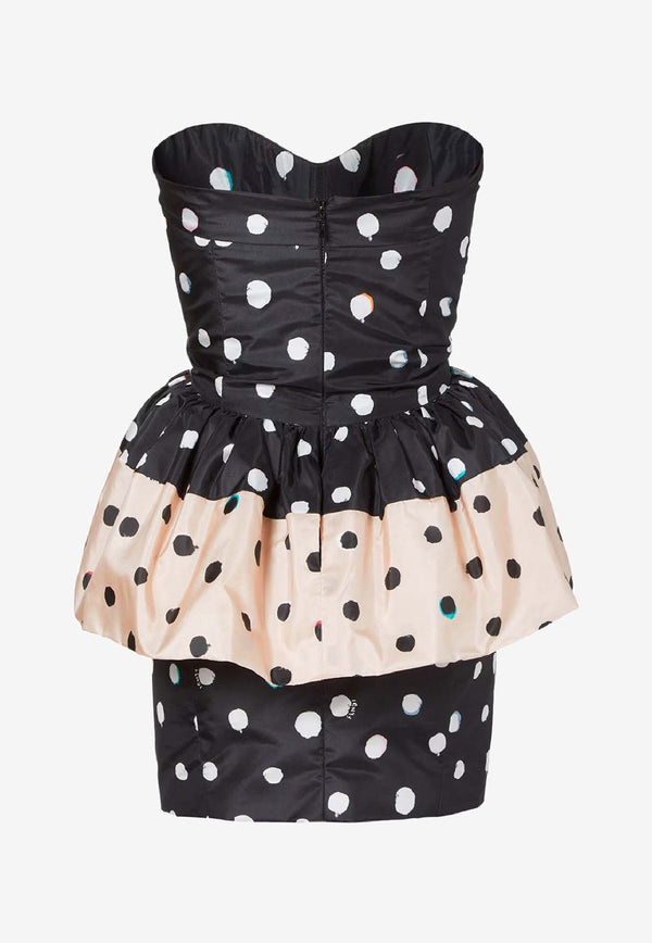 Fendi Polka Dots Strapless Mini Dress Black FDD509AVJQF0GME_Black_42821603