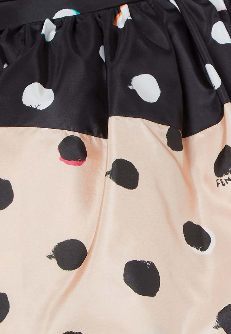 Fendi Polka Dots Strapless Mini Dress Black FDD509AVJQF0GME_Black_42821603