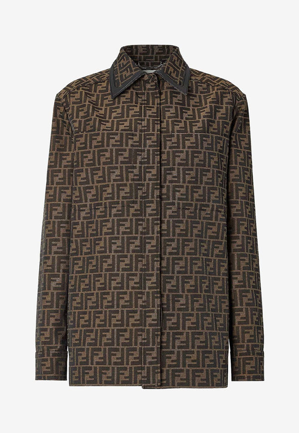 Fendi Monogram Buttoned Jacket Brown FJ7564A5W3F118W_Tobacco_42821611