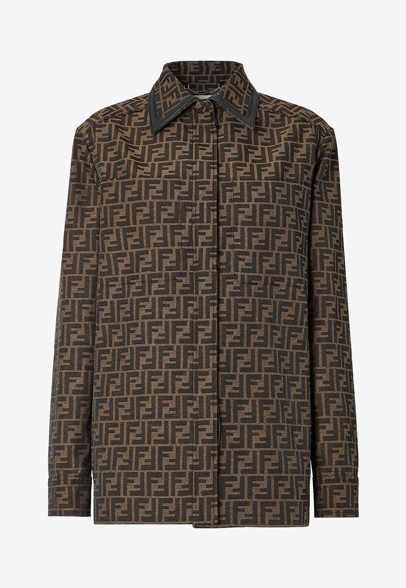 Fendi Monogram Buttoned Jacket Brown FJ7564A5W3F118W_Tobacco_42821611