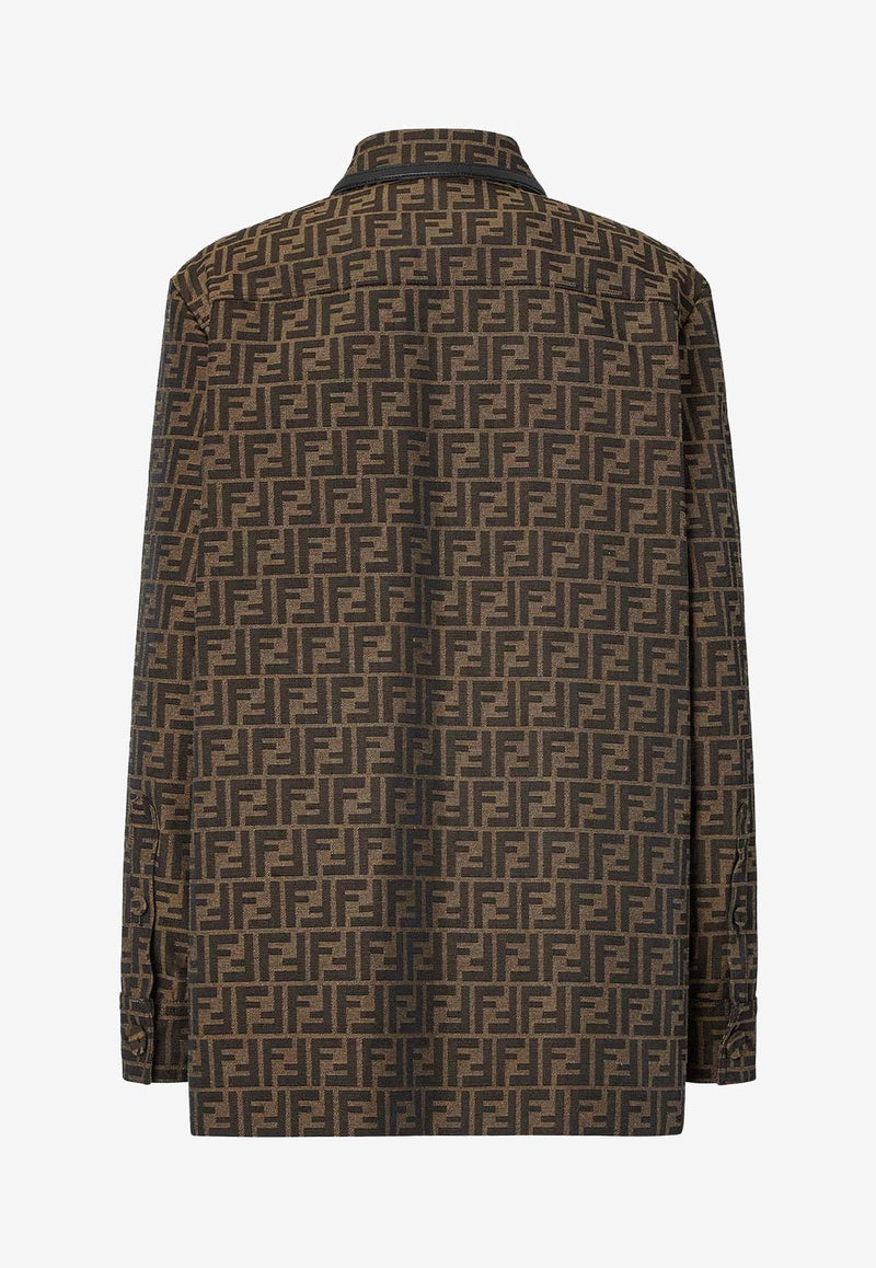 Fendi Monogram Buttoned Jacket Brown FJ7564A5W3F118W_Tobacco_42821611