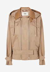 Fendi Zip-Up Bomber Jacket Beige FJ7677AJYJF0QE3_Orzo_42821638