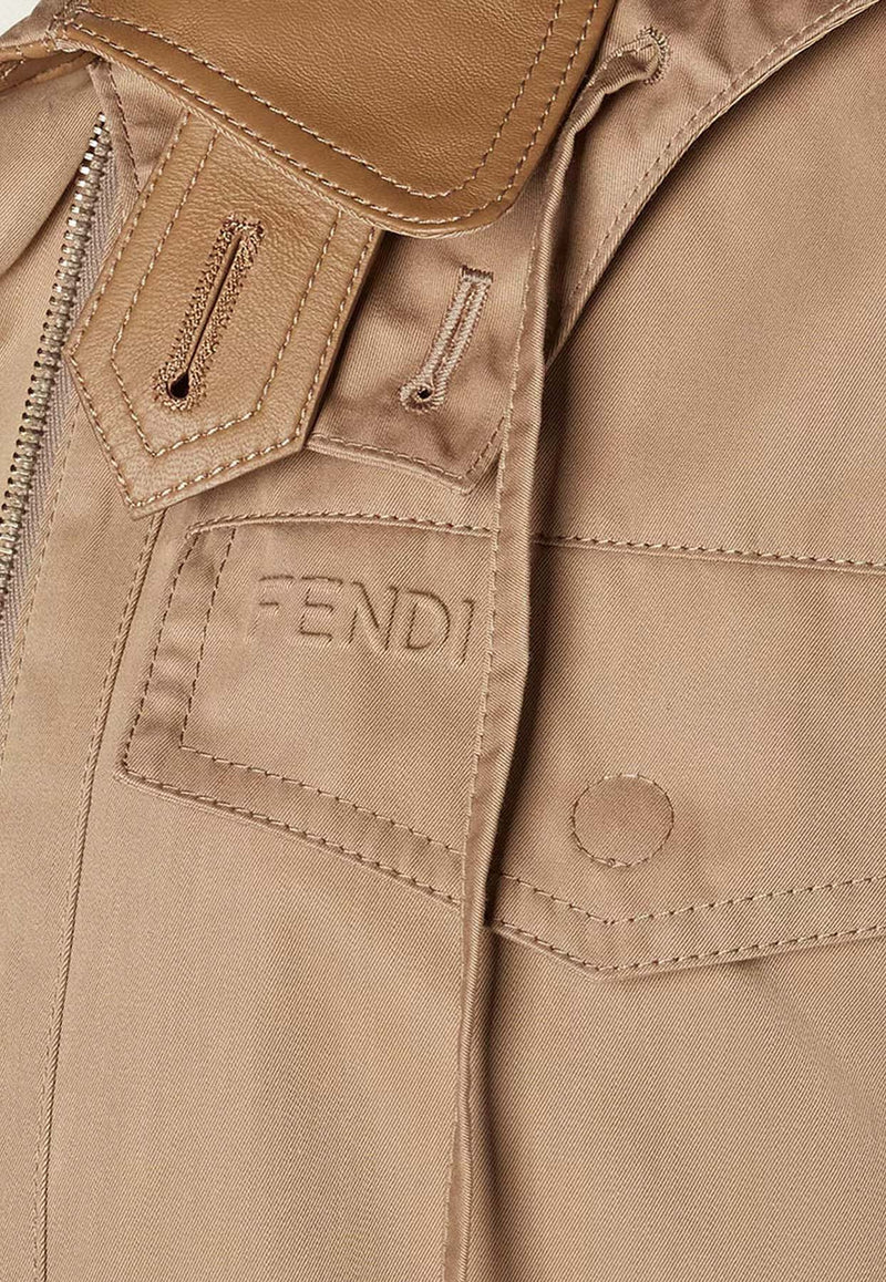 Fendi Zip-Up Bomber Jacket Beige FJ7677AJYJF0QE3_Orzo_42821638