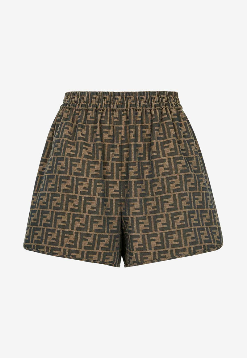 Fendi Monogram Mini Shorts Brown FR6259A5W3F118W_Tobacco_42821560
