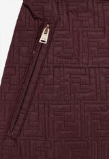 Fendi FF Logo Quilted Mini Skirt Plum FAB407AT9CF1UKF_PLUM 26_42821614