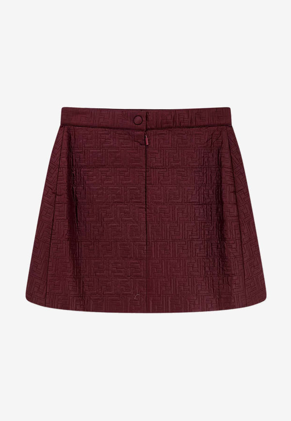 Fendi FF Logo Quilted Mini Skirt Plum FAB407AT9CF1UKF_PLUM 26_42821614