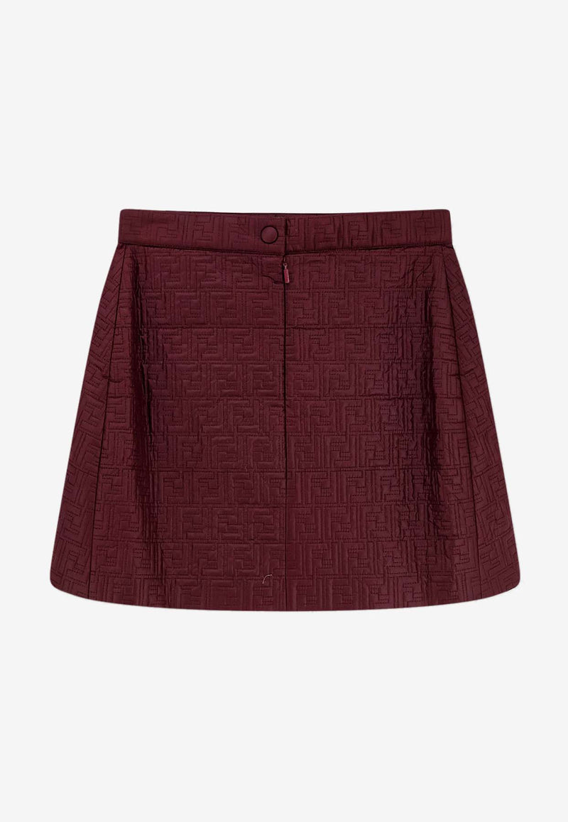 Fendi FF Logo Quilted Mini Skirt Plum FAB407AT9CF1UKF_PLUM 26_42821614