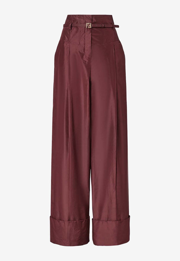 Fendi Silk Tailored Pants Plum FR6673AW7CF1UKF_PLUM 26_42821647