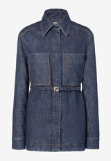Fendi Denim Buttoned Jacket Blue FLF677AW82F1UKI_BLUEBERRY-26_42821652