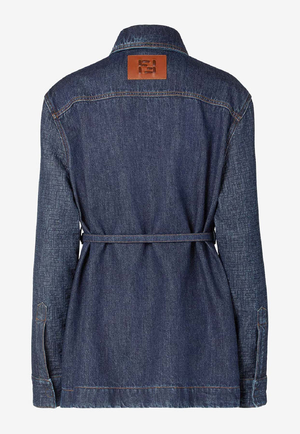 Fendi Denim Buttoned Jacket Blue FLF677AW82F1UKI_BLUEBERRY-26_42821652