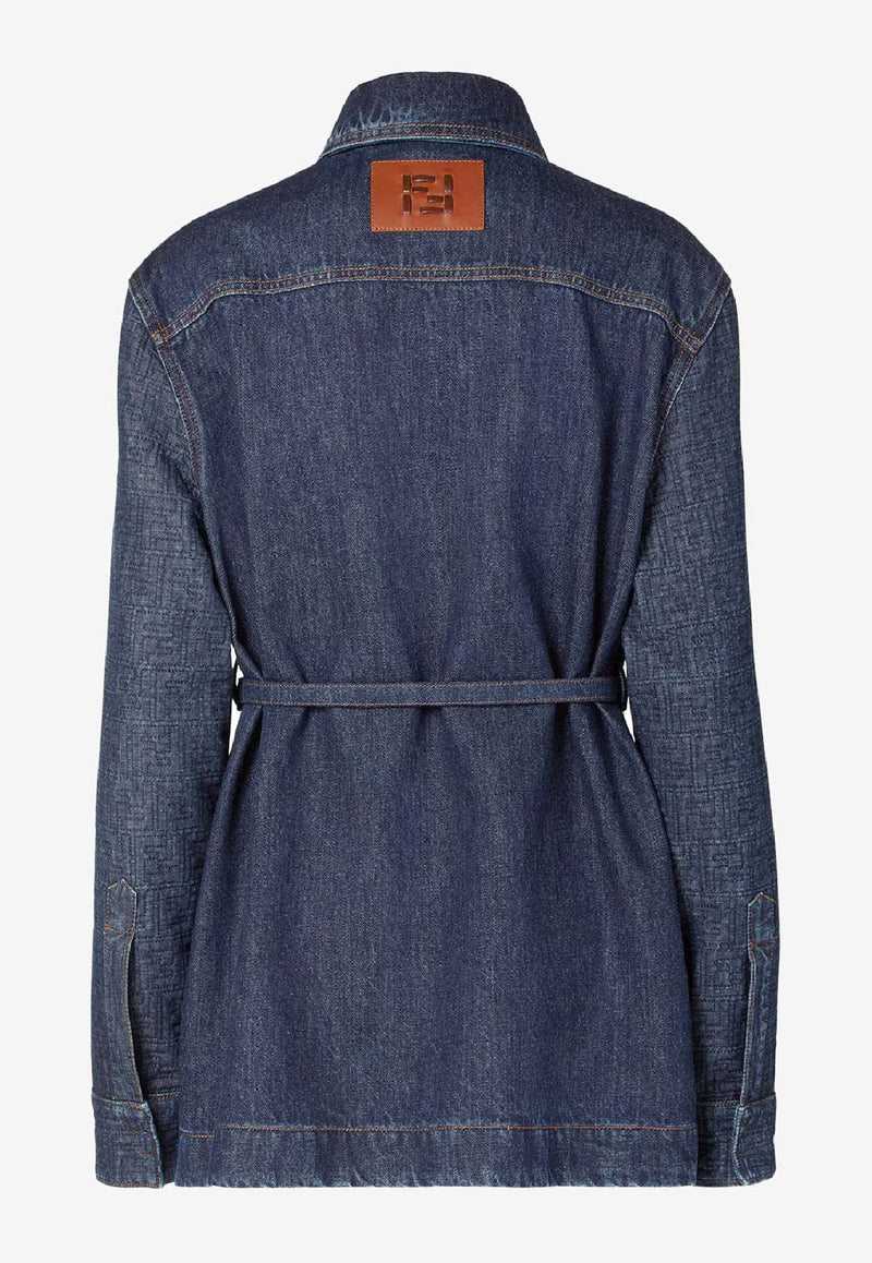 Fendi Denim Buttoned Jacket Blue FLF677AW82F1UKI_BLUEBERRY-26_42821652