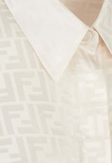 Fendi FF Jacquard Long-Sleeved Shirt White FS8140AJ0ZF1M2A_PENELOPE PANNA_42821580