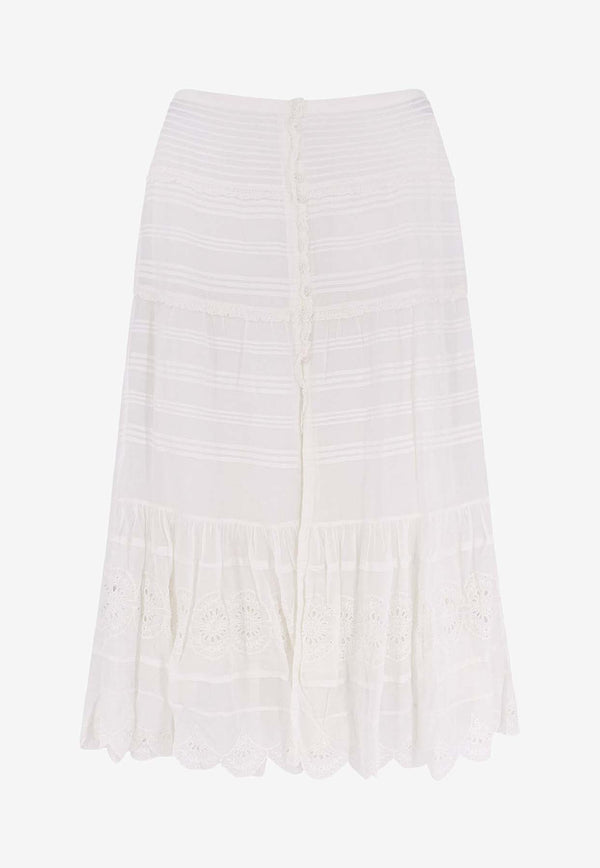 Isabel Marant Etoile Paoline Ruffled Midi Skirt White JU0446FAD1J05E20WH_White_41973196