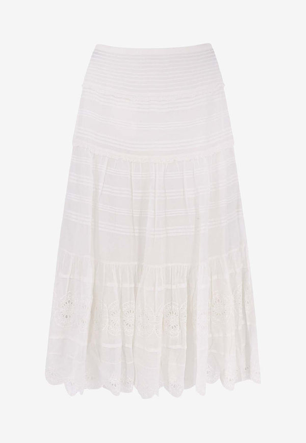 Isabel Marant Etoile Paoline Ruffled Midi Skirt White JU0446FAD1J05E20WH_White_41973196