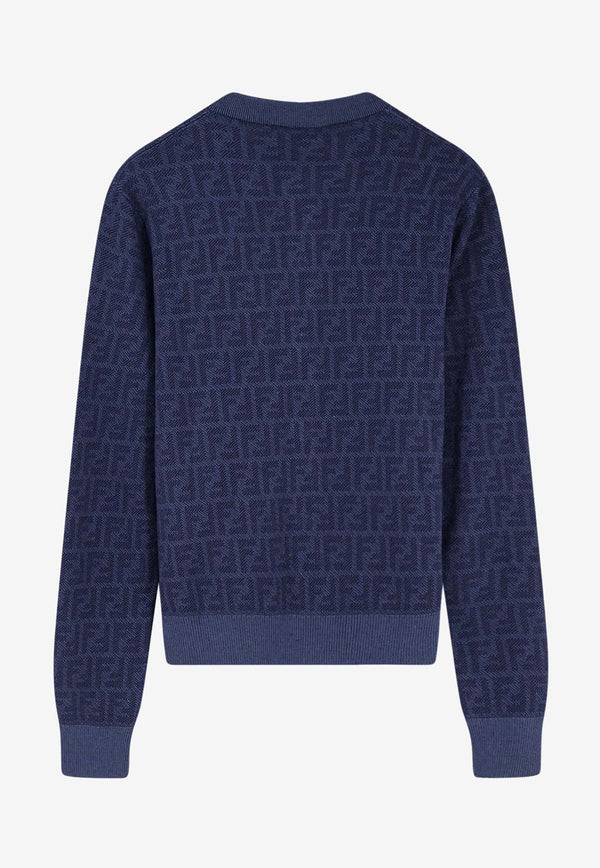 Fendi FF Jacquard Cardigan Blue FZE566AYM1F1UKI_BLUEBERRY 26_41974879