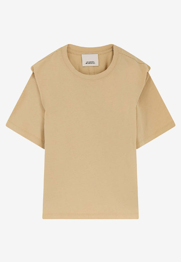Isabel Marant Zelitos Basic Crewneck Top Yellow TS0041FAA1N41I10DW_Dusky Yellow_41973227