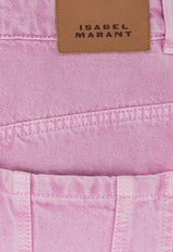 Isabel Marant Etoile Juana Denim Mini Skirt Pink JU0448FAD1H02E40PK_Pink_41973294