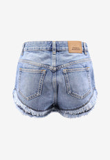 Isabel Marant Eneidala Mini Denim Shorts Blue SH0283FAD1H02I30LU_Blue_41973187