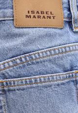 Isabel Marant Eneidala Mini Denim Shorts Blue SH0283FAD1H02I30LU_Blue_41973187