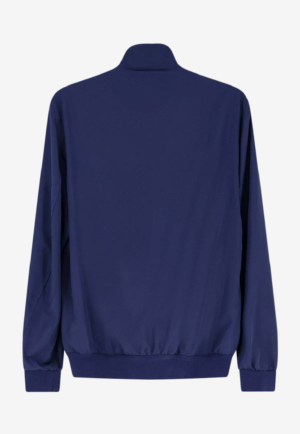 Kiton Ciro Paone Logo Embroidered Zip-Up Jacket Blue UBLM03K0741H13_Red_42176939