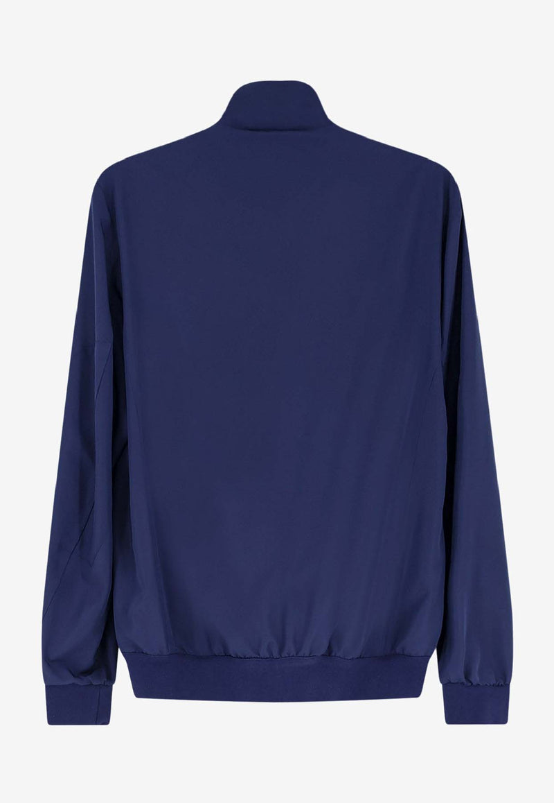 Kiton Ciro Paone Logo Embroidered Zip-Up Jacket Blue UBLM03K0741H13_Red_42176939