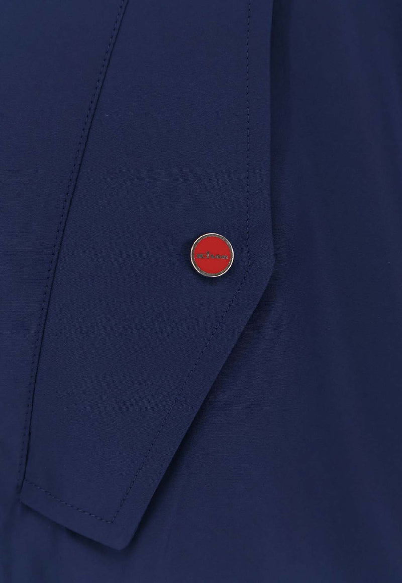 Kiton Ciro Paone Logo Embroidered Zip-Up Jacket Blue UBLM03K0741H13_Red_42176939