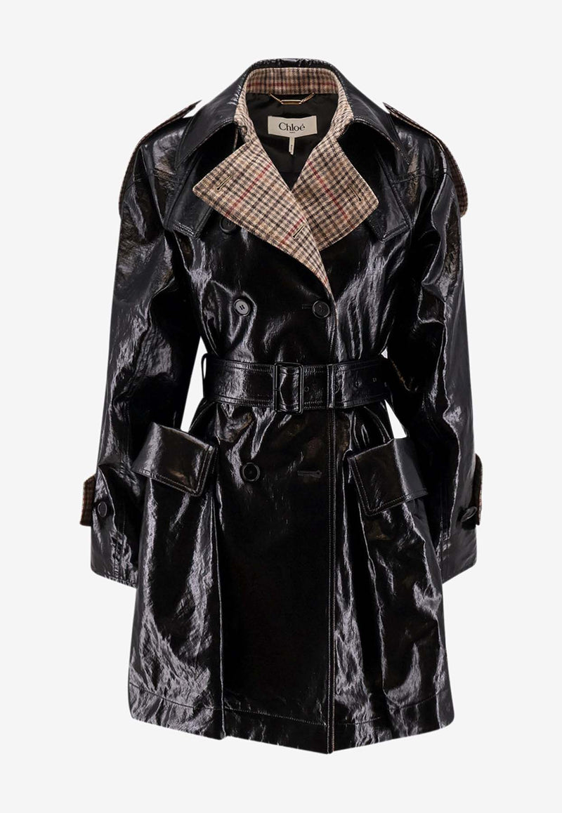 Chloé Belted Single-Breasted Coat Black CH25WMA52191001_Black_38767398
