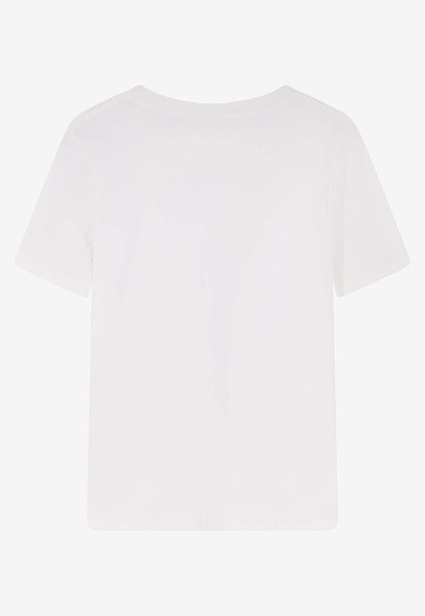 Chloé Logo Print Crewneck T-shirt White CH26SJH08197101_White_41114685