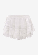 Isabel Marant Etoile Puria Ruffled Mini Skirt White SH0255FAD1J05E20WH_White_41973138