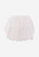 Isabel Marant Etoile Puria Ruffled Mini Skirt White SH0255FAD1J05E20WH_White_41973138